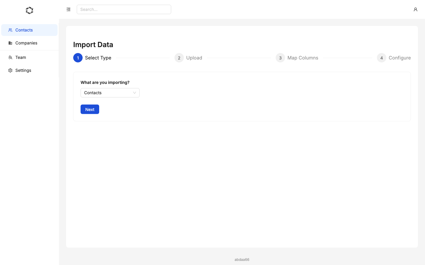 Driftwood CRM CSV import with guided column mapping